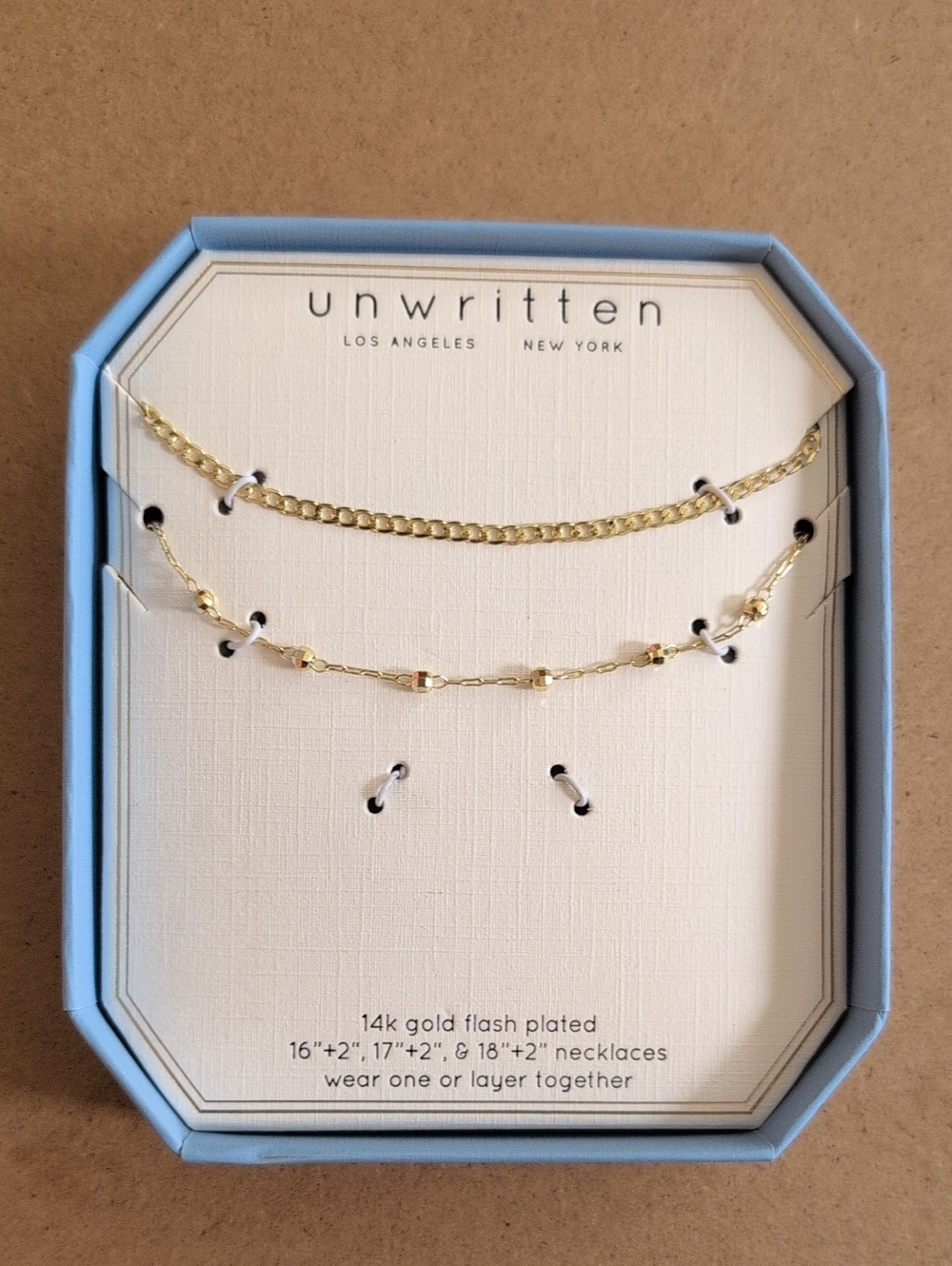 Unwritten Gold Layered Two-Piece Necklace Set